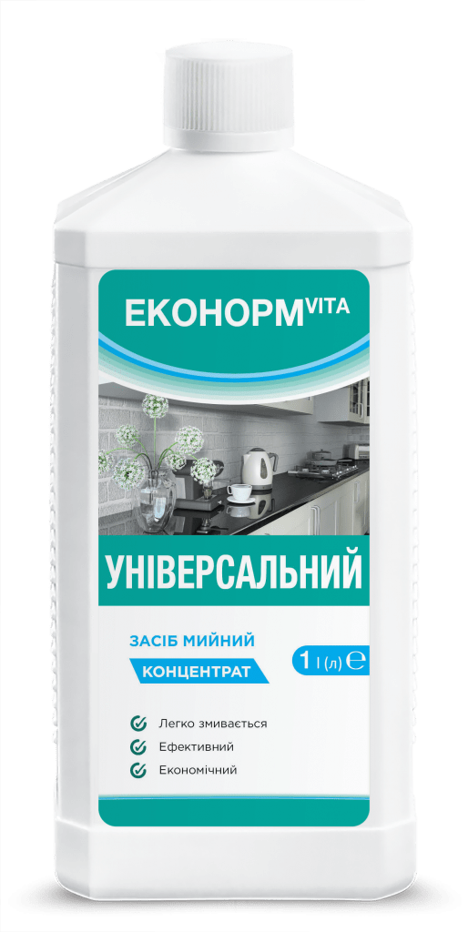 Засіб мийний “ЕконормVITA Універсальний (з антимікробною дією)” 1л